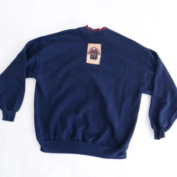 Vintage Jerseys Navy Maroon Angels Patchwork Crewneck Sweater 2X - Picture 12 of 13
